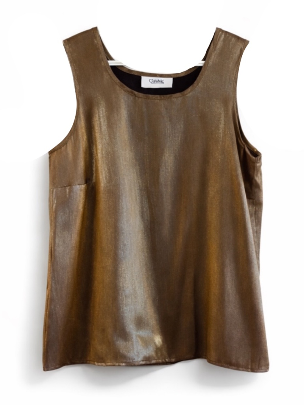 4/$20➡️ Vintage Classic Elements Metallic Bronze Sleeveless Blouse – Size 10 EUC